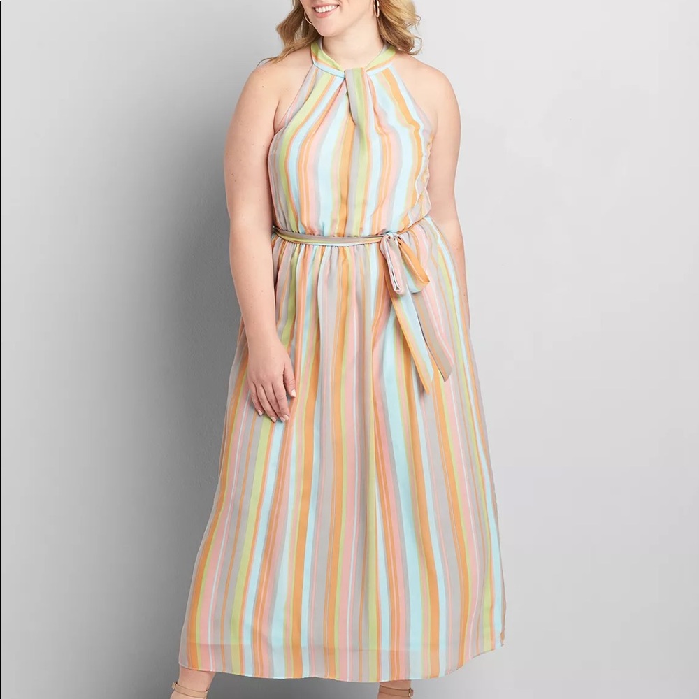 NWT Lane Bryant stripped maxi dress Size 20